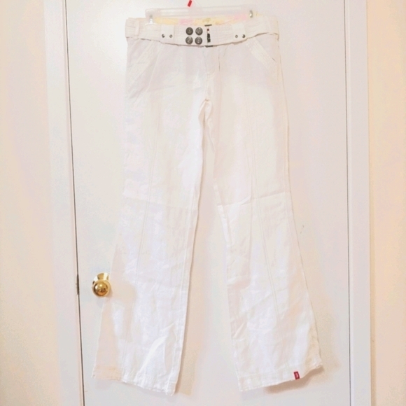ESPRIT Linen White Pants - Picture 1 of 11